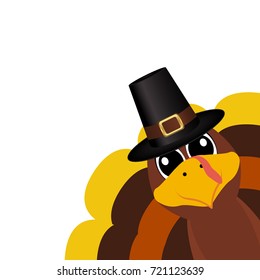 Turkey Pilgrimin on Thanksgiving Day