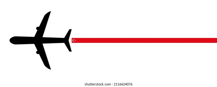 turkey plane icon vector illustration. isolated on white background
