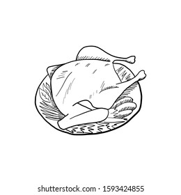 Turkey Plate - Vector Sketch