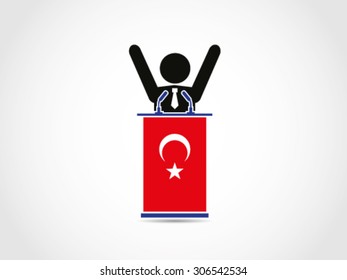 Turkey Podium Speech Politician