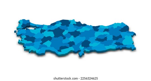 Turkey political map of administrative divisions