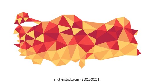 Turkey polygon map. Vector Turkey map low poly style.