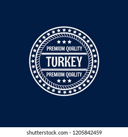 Turkey premium quality badge. premium quality package label. vintage stamp. designed for butcher shop
