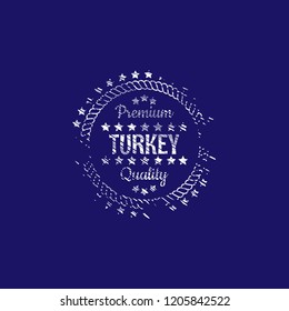 Turkey premium quality badge. premium quality package label. vintage stamp. designed for butcher shop