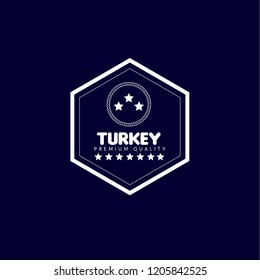Turkey premium quality badge. premium quality package label. vintage stamp. designed for butcher shop