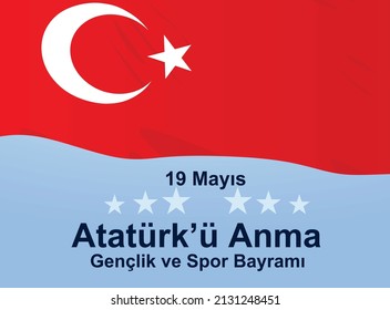 Turkey Republic day card. vector