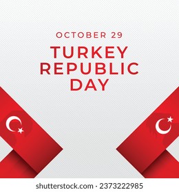 Turkey Republic Day design template good for celebration usage.  turker flag design. vector eps 10. flat design. 