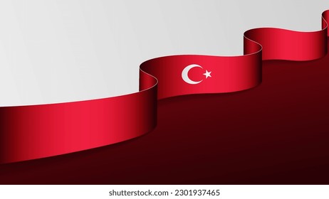 Turkey ribbon flag background. Element of impact for the use you want to make of it.