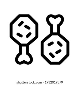 turkey roast icon or logo isolated sign symbol vector illustration - high quality black style vector icons
