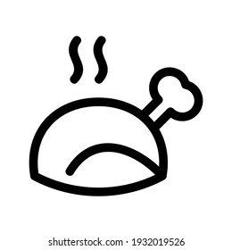 turkey roast icon or logo isolated sign symbol vector illustration - high quality black style vector icons
