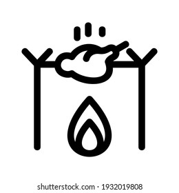 turkey roast icon or logo isolated sign symbol vector illustration - high quality black style vector icons
