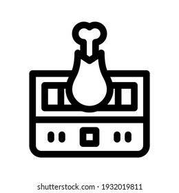 turkey roast icon or logo isolated sign symbol vector illustration - high quality black style vector icons
