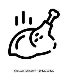Truthahnrost Symbol oder Logo einzeln auf Zeichen, Vektorgrafik - hochwertige Vektorsymbole im schwarzen Stil
