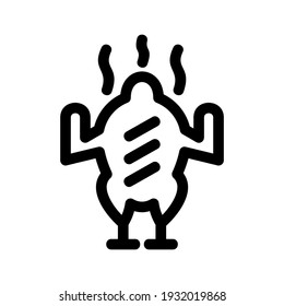 Truthahnrost Symbol oder Logo einzeln auf Zeichen, Vektorgrafik - hochwertige Vektorsymbole im schwarzen Stil
