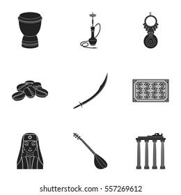 Turkey set icons in black style. Big collection of Turkey vector symbol stock illustration