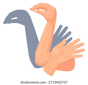Türkei Schattenhandgeste. Wandtheaterstück