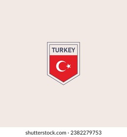 Turkey - Show your support with this powerful flag and shield design.