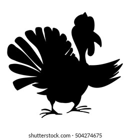 Turkey Silhouette Icon Symbol Design. Vector illustration isolated on white background