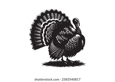 Turkey Silhouette royalty-free images in white background
