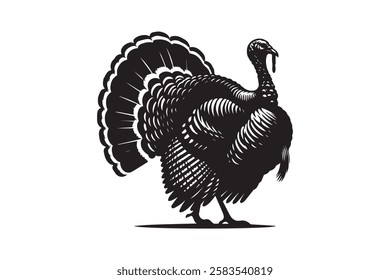 Turkey Silhouette royalty-free images in white background
