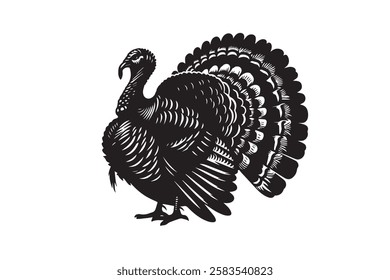 Turkey Silhouette royalty-free images in white background
