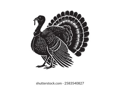 Turkey Silhouette royalty-free images in white background
