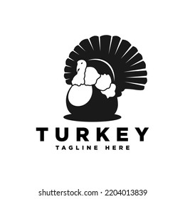 diseño del logotipo del vector de silueta de turquía