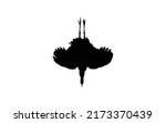 Turkey silhouettes Invert on the white background