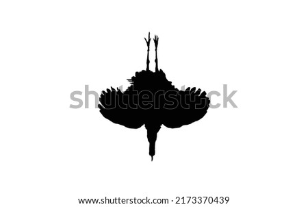 Turkey silhouettes Invert on the white background