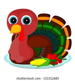 Turkey sits on a platter