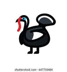 Turkey sketch vector icon for web, mobile and infographics isolated on white background.