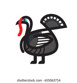 Turkey sketch vector icon for web, mobile and infographics isolated on white background.
