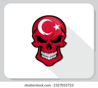 Turkey Skull Flag Pride Icon
