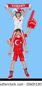 Turkey Soccer Fan. All the objects are in different layers and the text types do not need any font. 