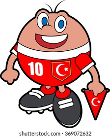 Turkey soccer mascot