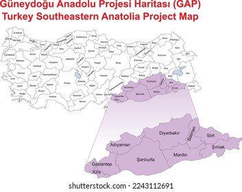 Turkey Southeastern Anatolia Project Map