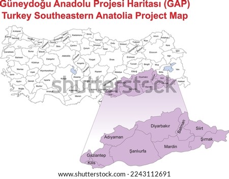 Turkey Southeastern Anatolia Project Map