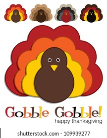Turkey stickers in vector format.