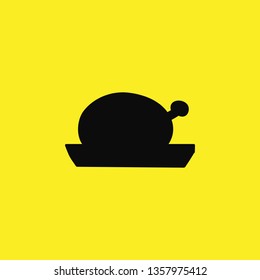 turkey in the stove icon vector