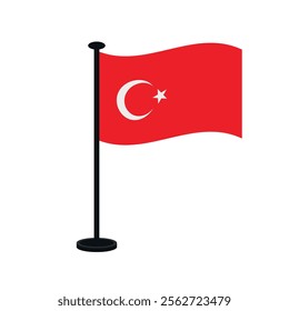 Turkey Table flag vector design on white background