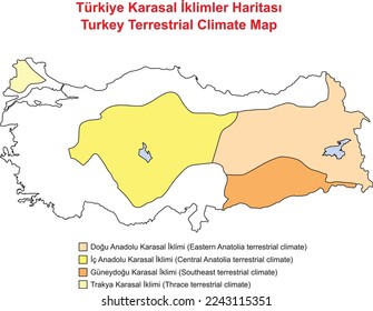 Turkey Terrestrial Climate Map, illustrator