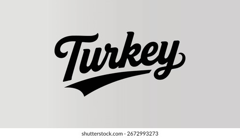 turkey text graphic element Illustration template design 
