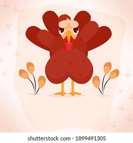 Turkey thanksgivig day autumn food icon- Vector