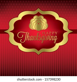 Turkey Thanksgiving card in vector format.