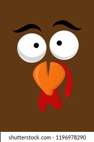 Turkey Thanksgiving Character Funny Humor Colorful Animals