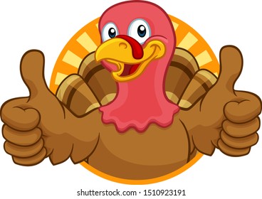 Turkey Thanksgiving Christmas Bird Animal Cartoon Stock Vector (Royalty ...