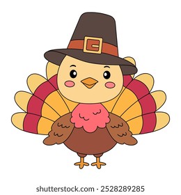 Turkey thanksgiving coloring pages for kids. Trace and color turkey. Turkey thanksgiving animal line art vector for coloring books. Kindergarten and preschool worksheets printable for kids. 