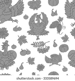 turkey, Thanksgiving, pattern, illustration, vector