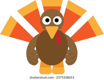 Turkey Thanksgiving vector image or clip art