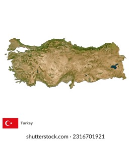Turkey Topography Country  Map Vector